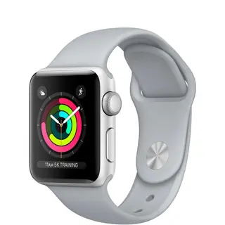 Cмарт часы Apple Watch Series 3 GPS 38mm Silver with Sport Band (MQKU2)