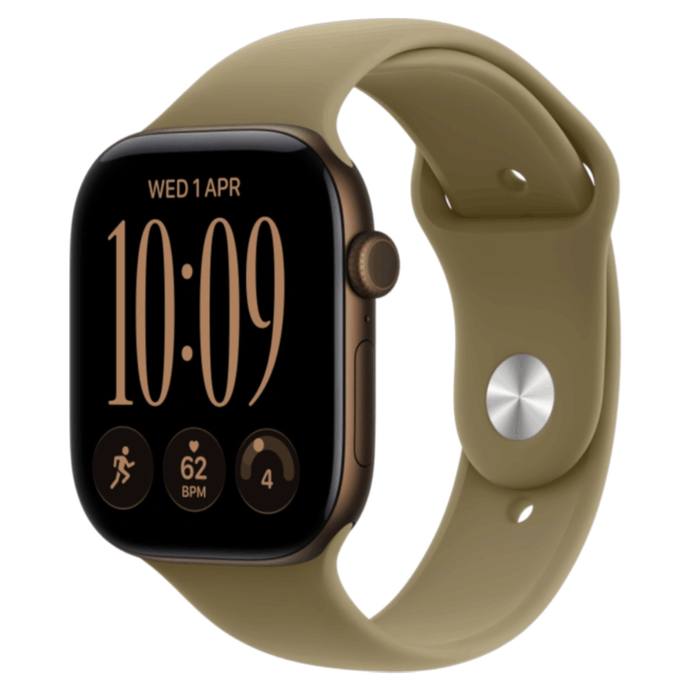 Смарт часы Apple Watch Series 12 GPS, 46mm, Dark Bronze, Alu Case, Olive Sport Band, M/L (MJEU4RK/A)