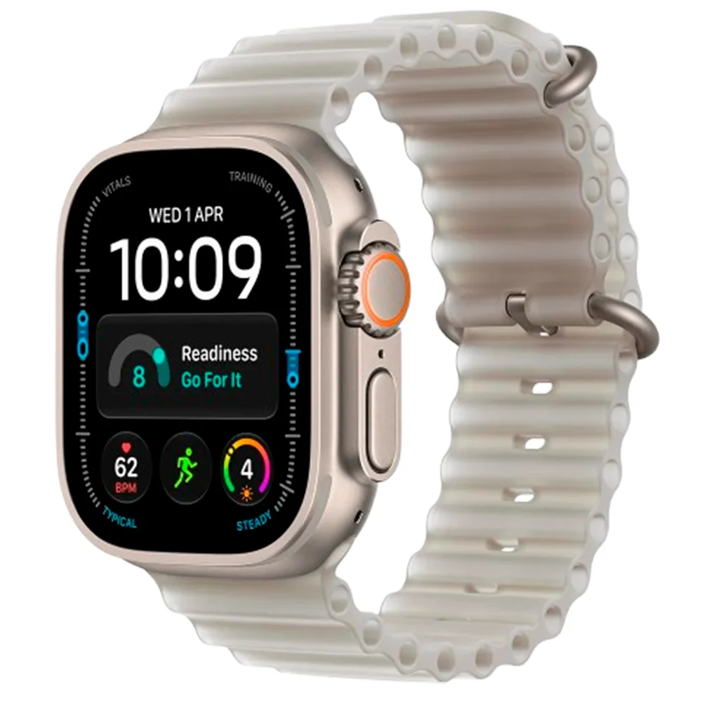 Смарт-часы Apple Watch Ultra 4 GPS + Cellular, 49mm, Natural Tit Case Translucent Grey Ocean Band, M, (MJAD4QI/A)