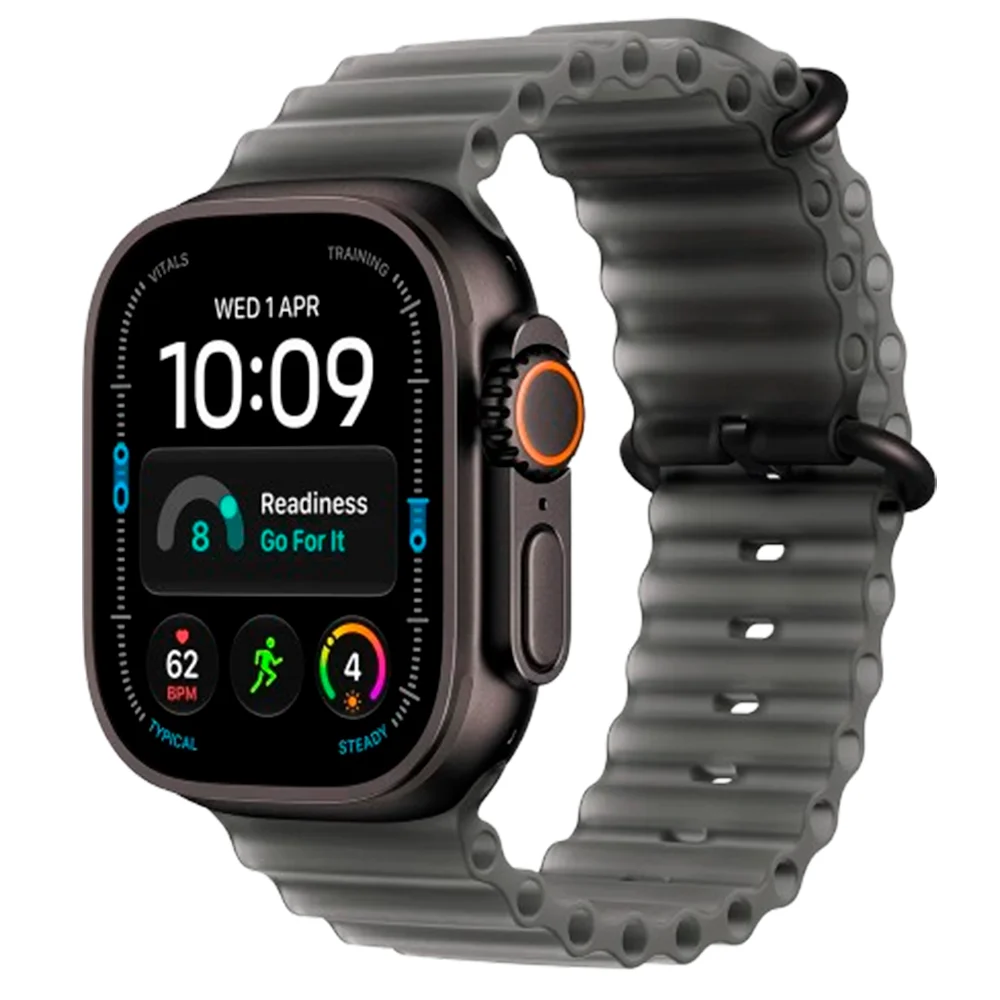 Смарт-часы Apple Watch Ultra 4 GPS + Cellular, 49mm, Black Tit Case Translucent Black Ocean Band, M, (MJAY4QI/A)
