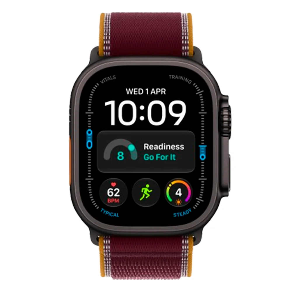 Смарт-часы Apple Watch Ultra 4 GPS + Cellular, 49mm, Black Tit Case Burgundy Trail Loop, S/M, (MJC34QI/A) - фото 2
