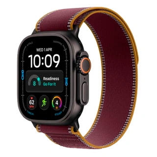 Смарт-часы Apple Watch Ultra 4 GPS + Cellular, 49mm, Black Tit Case Burgundy Trail Loop, M/L, (MJC44QI/A)