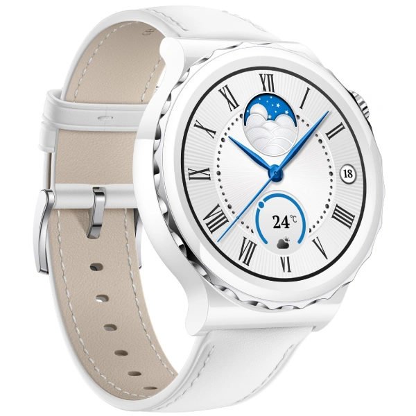 Смарт-часы HUAWEI Watch GT3 Pro 42mm White Leather Strap - фото 3
