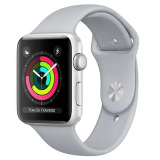 Cмарт часы Apple Watch Series 3 GPS 42mm Silver with Sport Band (MQL02)