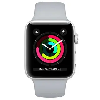 Cмарт часы Apple Watch Series 3 GPS 42mm Silver with Sport Band (MQL02)