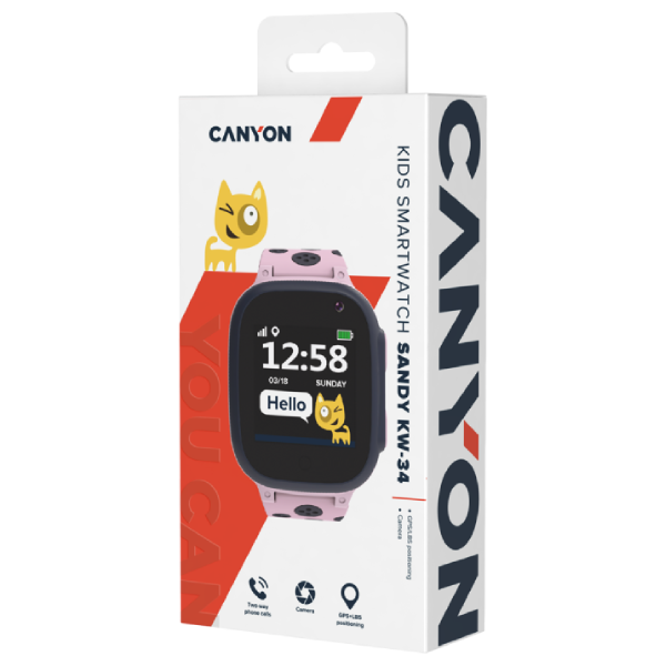 Смарт-часы Canyon Sandy CNE-KW34PP Pink