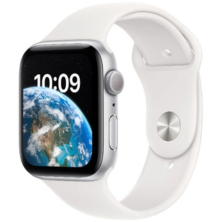 Смарт-часы Apple Watch SE GPS 2nd Gen 40mm Silver Aluminium Case with White Sport Band - Regular MNJV3GK/A