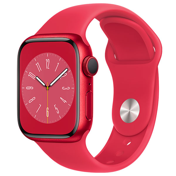 Смарт-часы Apple Watch Series 8 GPS 41mm (PRODUCT)RED Aluminium Case with (PRODUCT)RED Sport Band - Regular, MNP73GK/A