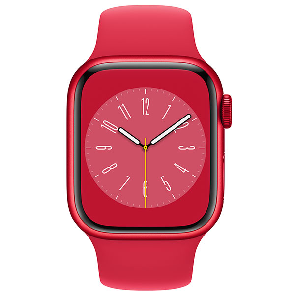 Смарт-часы Apple Watch Series 8 GPS 41mm (PRODUCT)RED Aluminium Case with (PRODUCT)RED Sport Band - Regular, MNP73GK/A
