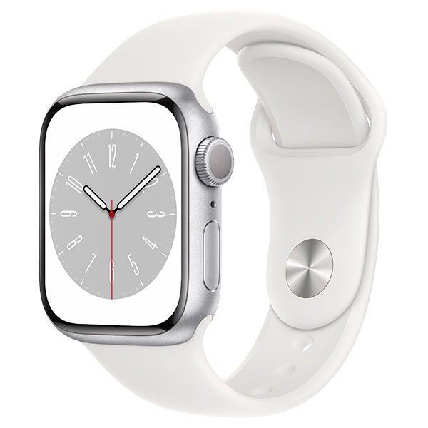Смарт-часы Apple Watch Series 8 GPS 41mm Silver Aluminium Case with White Sport Band - Regular MP6K3GK/A