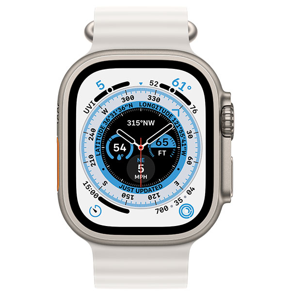 Смарт часы Apple Watch Ultra GPS + Cellular 49mm Titanium Case with White Ocean Band MNHF3GK/A