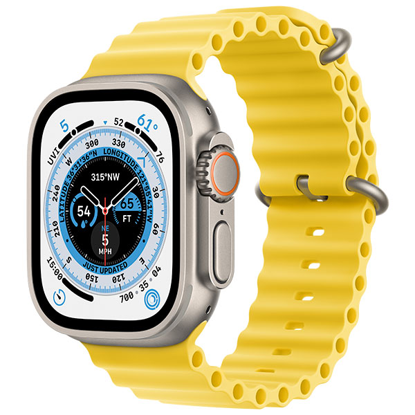Apple смарт сағаты Watch Ultra GPS + Cellular 49mm Titanium Case with Yellow Ocean Band MNHG3GK/A