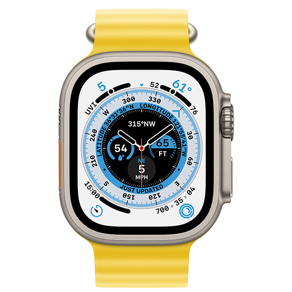 Apple смарт сағаты Watch Ultra GPS + Cellular 49mm Titanium Case with Yellow Ocean Band MNHG3GK/A