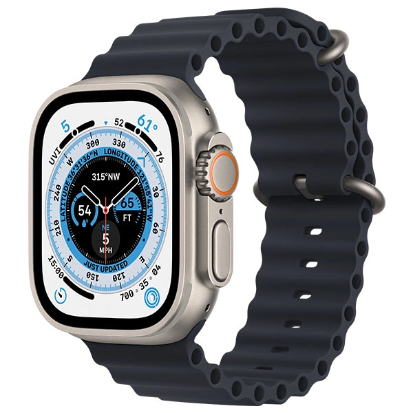 Смарт-часы Apple Watch Ultra GPS + Cellular 49mm Titanium Case with Midnight Ocean Band MQFK3GK/A