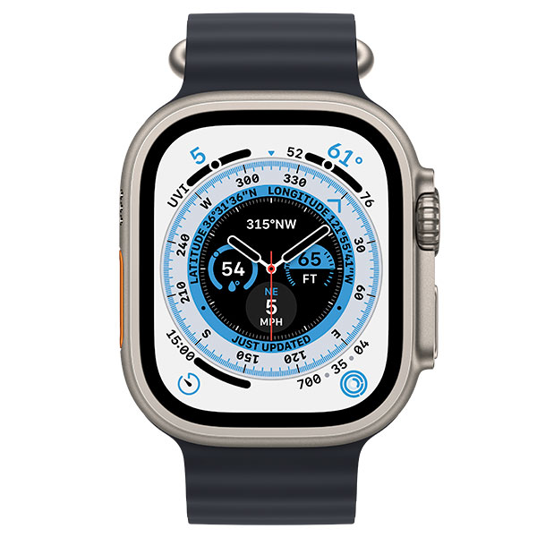 Смарт-часы Apple Watch Ultra GPS + Cellular 49mm Titanium Case with Midnight Ocean Band MQFK3GK/A
