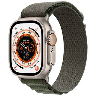 Apple смарт сағаты Watch Ultra GPS + Cellular 49mm Titanium Case with Green Alpine Loop - Large MQFP3GK/A