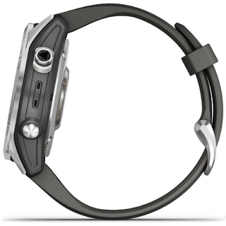 Смарт-часы Garmin Fenix 7S стальной, темносерый ремешок (010-02539-01)