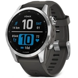 Смарт-часы Garmin Fenix 7S стальной, темносерый ремешок (010-02539-01)