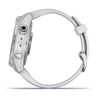 Смарт-часы Garmin Fenix 7S стальной, белый ремешок (010-02539-03)