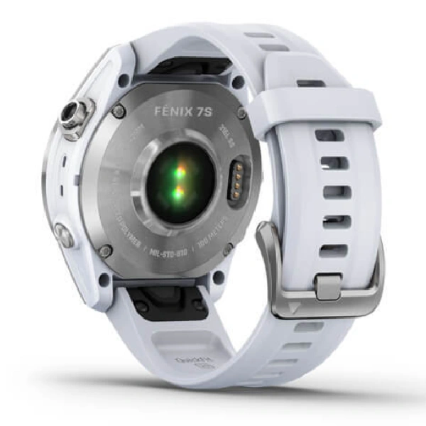 Смарт-часы Garmin Fenix 7S стальной, белый ремешок (010-02539-03) - фото 6