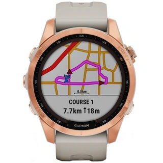 Смарт-часы Garmin Fenix 7S Solar розовое золото, песочный ремешок (010-02539-11)