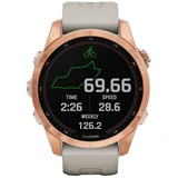Смарт-часы Garmin Fenix 7S Solar розовое золото, песочный ремешок (010-02539-11) - фото 2