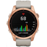 Смарт-часы Garmin Fenix 7S Solar розовое золото, песочный ремешок (010-02539-11) - фото 3