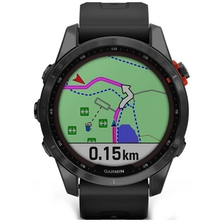 Смарт-часы Garmin Fenix 7S Solar черные, черный ремешок (010-02539-13)