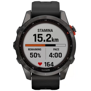 Смарт-часы Garmin Fenix 7S Solar черные, черный ремешок (010-02539-13)