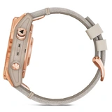 Смарт-часы Garmin Fenix 7S Sapph Solar титан "розовое золото", коженый ремешок (010-02539-35) - фото 6