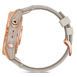 Смарт-часы Garmin Fenix 7S Sapph Solar титан "розовое золото", коженый ремешок (010-02539-35)
