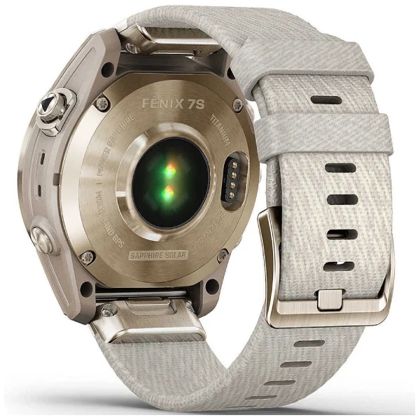 Смарт-часы Garmin Fenix 7S Sapphire Solar кремовое золото, кремовый ремешок (010-02539-39) - фото 10