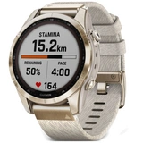 Смарт-часы Garmin Fenix 7S Sapphire Solar кремовое золото, кремовый ремешок (010-02539-39) - фото 5