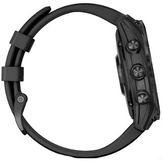 Смарт-часы Garmin Fenix 7 Solar Slate темносерый, черный ремешок (010-02540-11)