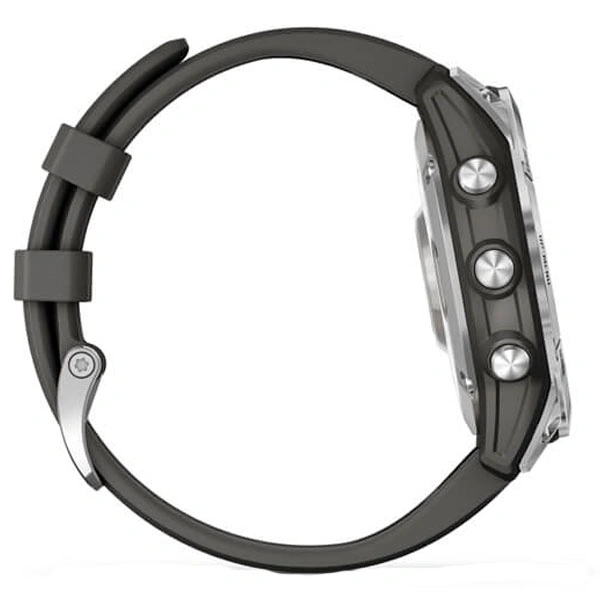 Смарт-часы Garmin Fenix 7 серебристый, графитовый ремешок (010-02540-01) - фото 4