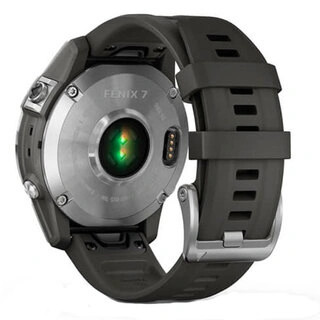 Смарт-часы Garmin Fenix 7 серебристый, графитовый ремешок (010-02540-01)