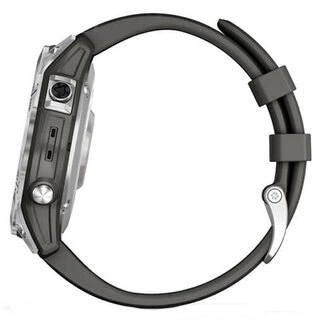 Смарт-часы Garmin Fenix 7 серебристый, графитовый ремешок (010-02540-01)