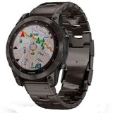 Garmin смарт сағаттары Fenix 7 Sapphire Solar қара сұр титан, титан бауы - фото 2