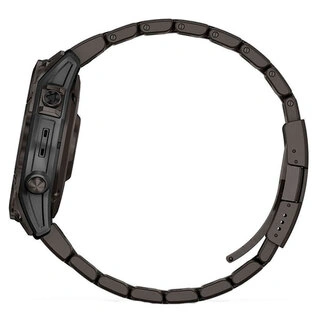 Garmin смарт сағаттары Fenix 7 Sapphire Solar қара сұр титан, титан бауы
