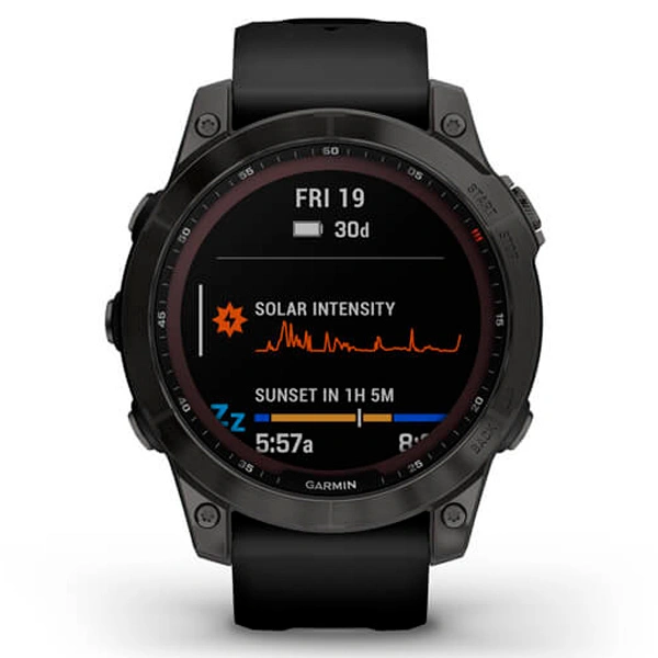 Garmin смарт сағаттары Fenix 7 Sapphire Solar қара сұр титан, титан бауы - фото 6
