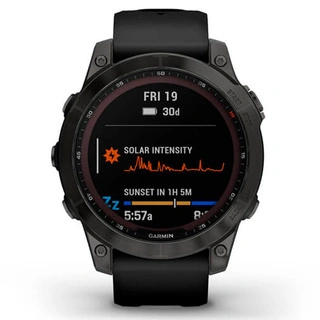 Garmin смарт сағаттары Fenix 7 Sapphire Solar қара сұр титан, титан бауы