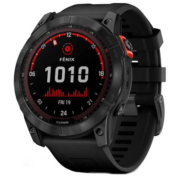 Смарт-часы Garmin Fenix 7X Solar темно-серый, черный ремешок (010-02541-01)