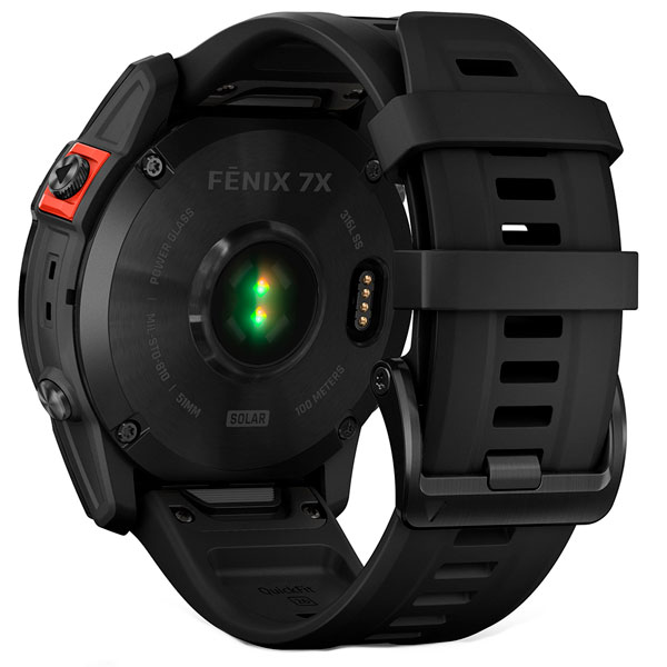 Смарт-часы Garmin Fenix 7X Solar темносерый, черный ремешок