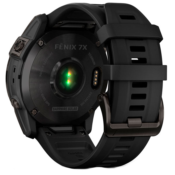Смарт-часы Garmin Fenix 7X Sapphire Solar карбоново-серый DLC титан, черный ремешок