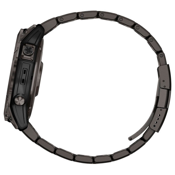 Смарт-часы Garmin Fenix 7X Sapphire Solar темно-серый DLC титан, черный ремешок (010-02541-27)