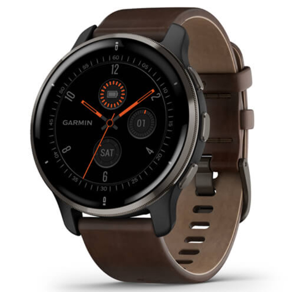 Смарт-часы Garmin Venu 2 Plus Black Leather (010-02496-15)