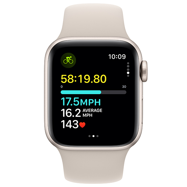 Смарт-часы Apple Watch SE GPS 40mm Starlight Aluminium Case with Starlight Sport Band - S/M