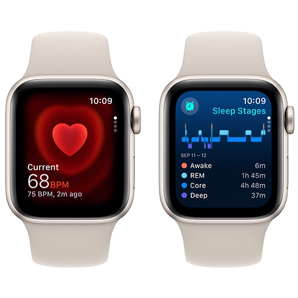 Apple смарт-сағаты Watch SE GPS 40mm Starlight Aluminium Case with Starlight Sport Band - M/L - фото 5