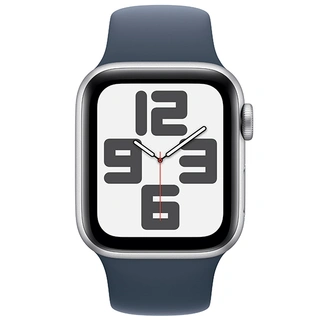 Смарт-часы Apple Watch SE GPS 40mm Silver Aluminium Case with Storm Blue Sport Band - S/M - фото 2