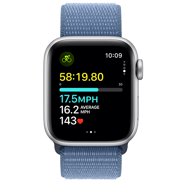 Apple смарт-сағаты Watch SE GPS 40mm Silver Aluminium Case with Winter Blue Sport Loop